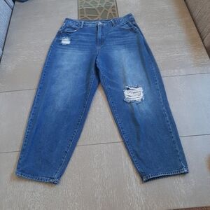 Time and Tru High Rise Dark Blue Jeans